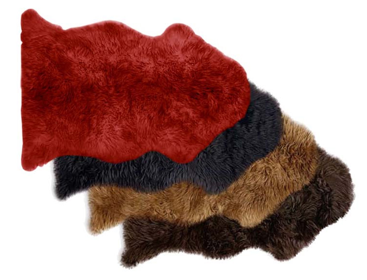 Piel de Cordero teñida pelo largo